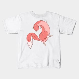 Whimsical Strawberry Weasel Illustration Kids T-Shirt